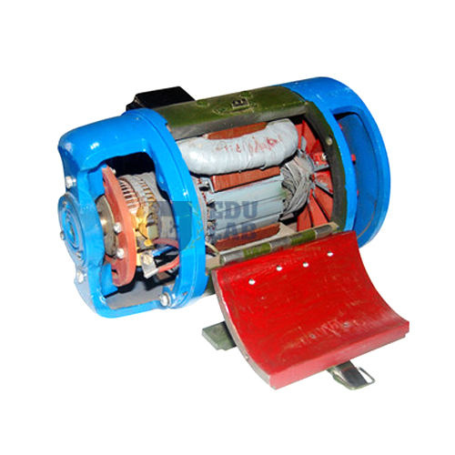 Sectional Front View of DC Motor - Working Model
